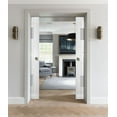 thumbnail image 5 of Sliding French Double Pocket Doors 56 x 80 inches Opaque Glass / Sete 6933 White Silk / Kit Rail Hardware / MDF Interior Bedroom Modern Doors, 5 of 7