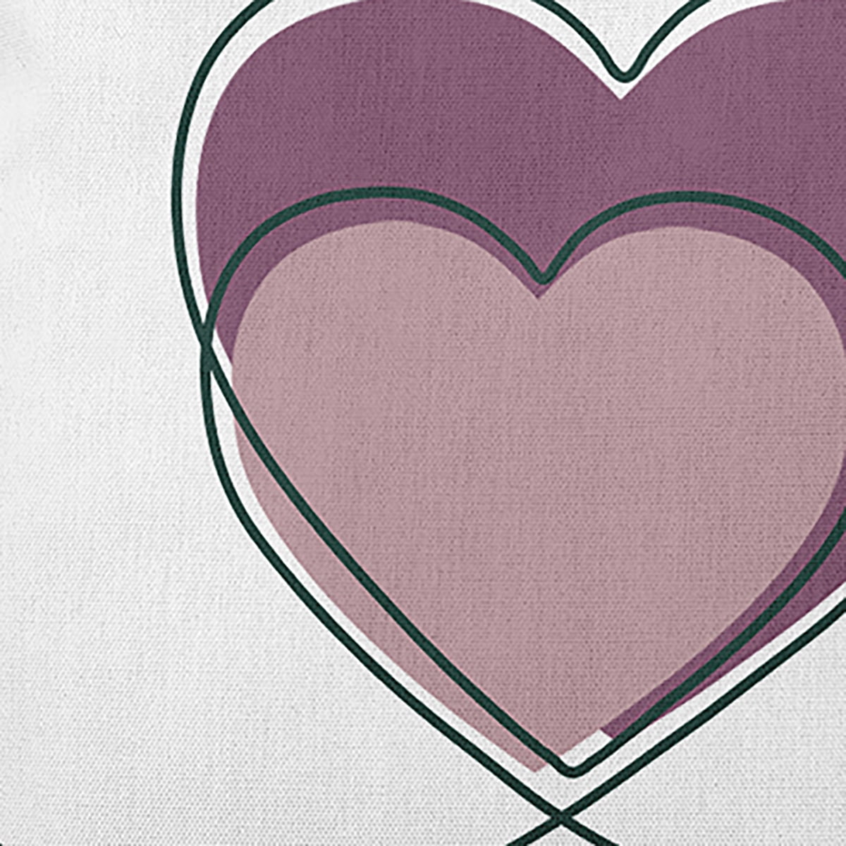 18" x 18" Simply Daisy Hearts With Outlines Polyester Accent Pillow, Romantic Purple Qty 1