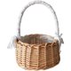 thumbnail image 1 of wonima44 Wicker Basket with Handle and Ribbon - Woven Flower Girl Candy Gift Storage Basket - Decorative for Wedding, Birthday, Party Favor, Home Decor, 1 of 1