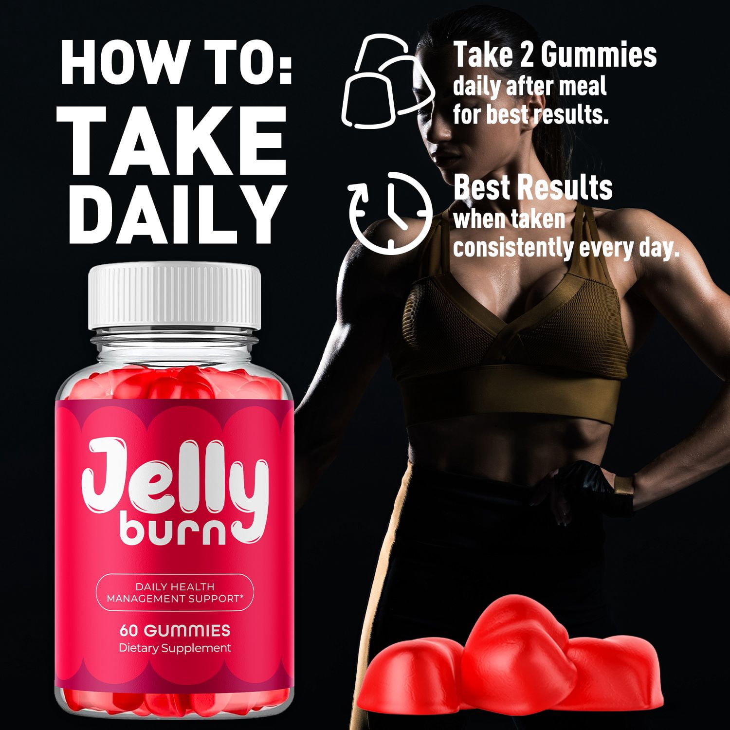 Jelly Burn Keto ACV Gummies 1000MG Advanced Formula Vitamin JellyBurn 180 Gummies