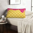 thumbnail image 6 of Uemuo Red Ice Cream Print Throw Pillow Case – Cozy & Soft Cushion Cover, Hypoallergenic Pillow Case for Sleeping, Perfect for Women with Envelope Closure-20"x30", 6 of 6