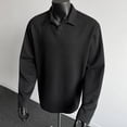 thumbnail image 2 of LIaqionyy Mens Casual Cotton Long Sleeve Loose Collared Pullover Shirts Comfortable Fashion Golf Sweatshirt, 2 of 7
