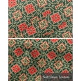 thumbnail image 6 of Geometric Linen Curtain Valance for Bedroom/Bathroom/Kitchen/Office/Living/Dining Room Window,Abstract Red Floral Retro Morocco Plaid Pocket Topper Drapes Decorative Cafe Drapery Panel 42"x18", 6 of 6