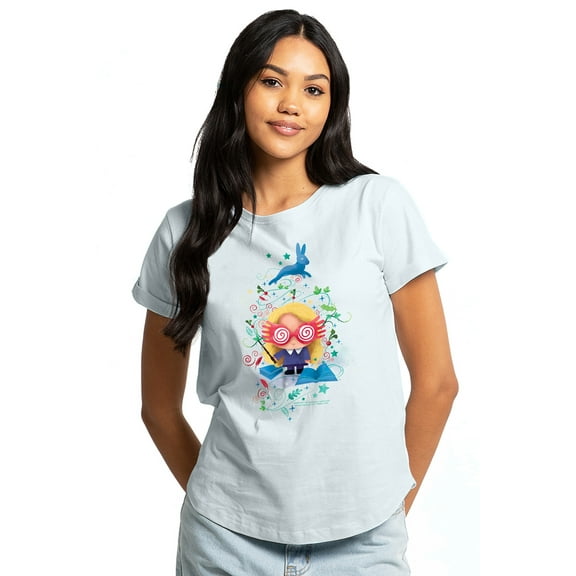 Harry Potter Luna Lovegood Chibi Women's Graphic T-Shirt Rolled Sleeve Tee