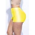thumbnail image 5 of Shiny Shorts High Waist Hotpants Stretch Lightweight Comfy Short Length Neon Dance Shorts Wet Look Disco Party Rave Yellow Medium, 5 of 5