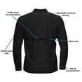 thumbnail image 6 of Whitewater Lightweight Moisture Wicking Long Sleeve Fishing Shirt with UPF 50 (Black, X-Large), 6 of 6