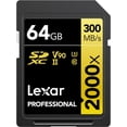 thumbnail image 1 of Tarjeta SD Lexar 64GB UHS-II 2000x V90 300MB/s, 1 of 2