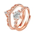 thumbnail image 2 of Anillos para mujer, regalos para mujer, circonita brillante, oro, moissanita, boda, nupcial, eterno, elegante, anillos, 2 of 2