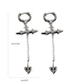 thumbnail image 3 of Necvior Exaggerated Earring for Women Zircon Cross Ear Drop Tassels Earrings Jewelry, 3 of 9