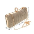 thumbnail image 2 of Mobestech Elegant Golden Evening Bag with Pleated , Versatile Carry Options for Women’s Special Occasions, 2 of 6