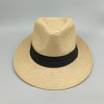 thumbnail image 4 of Seductiva Clearance Sun Hats for Men Women Unisex Men Women Panama Wide Brim Straw Hats Aldult Jazz Straw Hat Top Hat Sun Hat Summer Beach Hats 1PC, 4 of 5