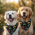 thumbnail image 2 of Dog Bandana 2 Pack,Multicolor Controllers Games Text Black Pattern Bandanas for Dogs,Cat Bandana,Small/ Large Dog Bandana 2 Size,Dog Bandanas Girl Boy, 2 of 6