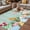 Green Pink, variant on Easter Bunny Outdoor Rug for Patio/Deck/Porch, Non-Slip Large Area Rug 5 x 8 Ft, Spring Watercolor Eggs Flower Wood Grain Teal Indoor Outdoor Rugs Washable Area Rugs, Camping Rug Carpet Runner