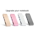 thumbnail image 2 of EeaseCA Type-C USB 3.0 5 in 1 Combo Hub Adapter Charging Data Sync Reader for (Golden), 2 of 3