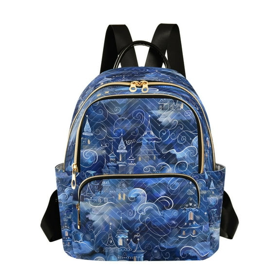 ALAZA Magic Castle Womens Travel Laptop Backpack Large Daypack Ladies Shoulder Bags S