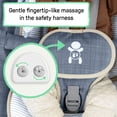 thumbnail image 4 of Ingenuity Happy Belly Rock-to-Bounce Infant Baby Massage Seat,Bouncer and Rocker For Ages 0-6 Months, Unisex, Blue - Chambray, 4 of 19
