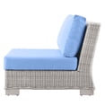 thumbnail image 4 of Lounge Chair, Rattan, Wicker, Light Grey Gray Light Blue, Modern Contemporary Urban Design, Outdoor Patio Balcony Cafe Bistro Garden Furniture Hotel Hospitality, 4 of 7
