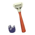 thumbnail image 6 of Flamingo 5-Blade Razors for Women - 1 Razor Handle + 1 Exfoliating Mitt + 1 Shower Holder - Papaya, 6 of 6