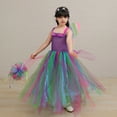 thumbnail image 2 of LUOGENLI Summer Dresses For Girls Size 14-16 Toddler Custome Girls Dress Tutu Mesh Dress With Fairy Wand Headwear 4pcs Sets Performance Dresses For Girls 7-8 Girls Dresses Size 8-10 8-10 Years, 2 of 6