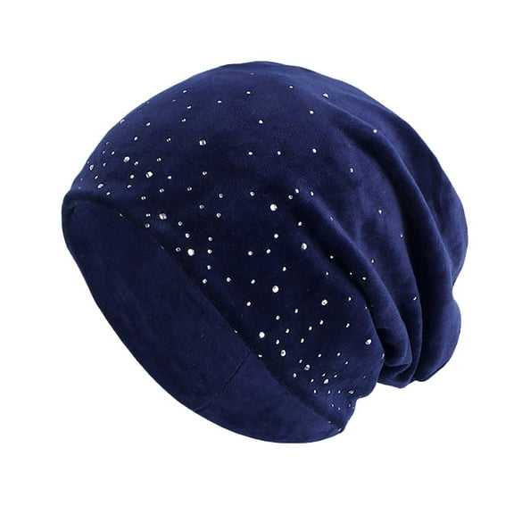 Hats for Women Starry Velvet Pullover Cap Ear Protection Warm Autumn Winter Headwear
