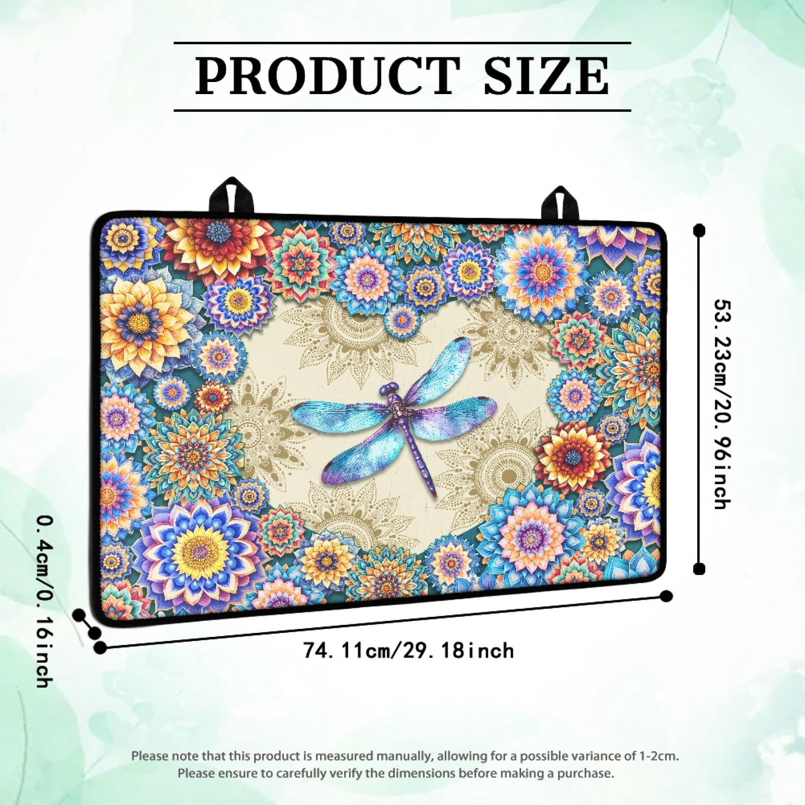 Renewold Stove Top Cover for Electric Stove, Stove Mat for Glass Stove Top, Heat Resistant Oil Resistant Cooktop Protector Cover for Kitchen Decor, Dragonfly Bohemian Flower