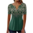 thumbnail image 1 of Birdeem T-Shirt Mode Décontracté Imprimé Col Rond Manches Courtes Ample Blouse Chandail, 1 of 5