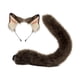 thumbnail image 2 of Conjunto de orejas y cola de animales decorativos para fiestas temáticas de animales, vacaciones para mujeres Marrón, 2 of 8