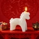 thumbnail image 5 of Vela perfumada de Año Nuevo | Adorno de caballo de cera de soja | Vela decorativa blanca para centro de mesa | Regalo para familiares, amigos y recuerdos de fiesta, 5 of 6