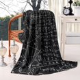 thumbnail image 2 of Math Equations Geometry Shapes Black Pattern Blanket,Comfortable Soft Flannel Throw Blanket,All Season,Warm Lightweight Blankets for Sofa Bed Couch Living Room Chair,60"x80", 2 of 4