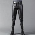 thumbnail image 1 of Pantalones de cuero para hombre, pantalones ajustados de cuero PU elásticos 36 Sincero Electrónica, 1 of 1
