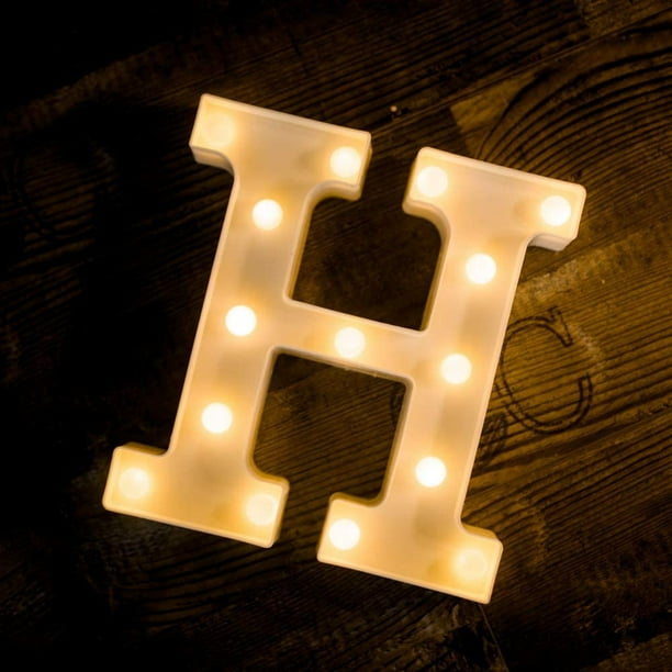 Luces LED con letras, letrero iluminado, letrero con letras para luz nocturna, boda/fiesta de cumpleaños, lámpara de Navidad alimentada por batería, decoración de Bar para el hogar Sincero Hogar