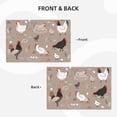 thumbnail image 3 of Rocae Chicken Printed Heat Resistant Place Mats,Classic Hemstitch Cloth Fabric Placemats Imitation Linen Place Mat Table Mats 18x12 inch, 3 of 5