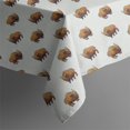 thumbnail image 4 of White Buffalo Pattern Rectangle Tablecloth 60"x120",Waterproof Polyester Rectangle Table Cloth, Wipeable Spillproof Polyester Tablecloth for Dining, Camping, Indoor and Outdoor, 4 of 6