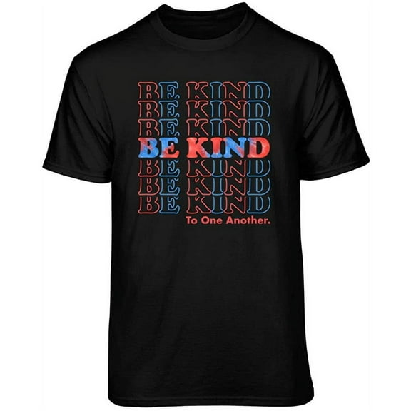 Teelocity Be Kind Repeat Graphic T-Shirt (Small - Standard Fit, Black Tie Dye)