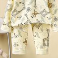 thumbnail image 5 of HCNTES Toddler Baby Girls Clothes 3 6 12 18 24 Months 2T 3T 4T 5T Fall Winter Outfits Pullover Long Sleeve Print Cotton Warm Sweatshirt Pants Sweatsuit Set, 5 of 5