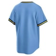 thumbnail image 3 of Men's Nike Powder Blue Milwaukee Brewers Road Cooperstown Collection Team Jersey, 3 of 3