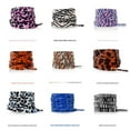 thumbnail image 2 of Santimon 2 Pairs Stripe Pattern Flat Sneakers Shoelace Unique Shoe Strings for Boots High Tops Athletic Shoes 55" Blue Leopard, 2 of 2