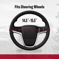 thumbnail image 6 of Genuine Dickies DuraSport Vegan Leather Steering Wheel Cover, Black and Blue, Fits 14.5-15.5 in, 6 of 9