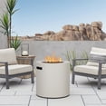 thumbnail image 2 of Real Flame Aegean 24" Round Steel Propane Fire Pit Table in Light Sand, 2 of 11