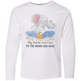 thumbnail image 3 of Inktastic My Auntie Loves me to the Moon and Back Elephant Family Long Sleeve Youth T-Shirt, 3 of 5
