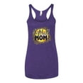 thumbnail image 3 of Softball Mom Animal Print Girl Sports Tri-Blend Racerback Tank Top, Purple Rush, X-Large, 3 of 5