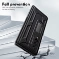 thumbnail image 6 of MonsDirect for 7.6 inch Samsung Galaxy Z Fold 4 5G 2022 Case, Hard PC Case with Hidden Stand, Anti-Drop Free Folding Hinge Cover with Screen Protector & Lens Protection for Galaxy Z Fold 4, Black, 6 of 7