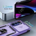 thumbnail image 6 of for Moto G 5G 2022 Case, Slide Camera Cover HD Screen Protector Military Grade Shockproof Ring Holder Kickstand Protective Case for Moto G 5G 2022 (Lavender), 6 of 13