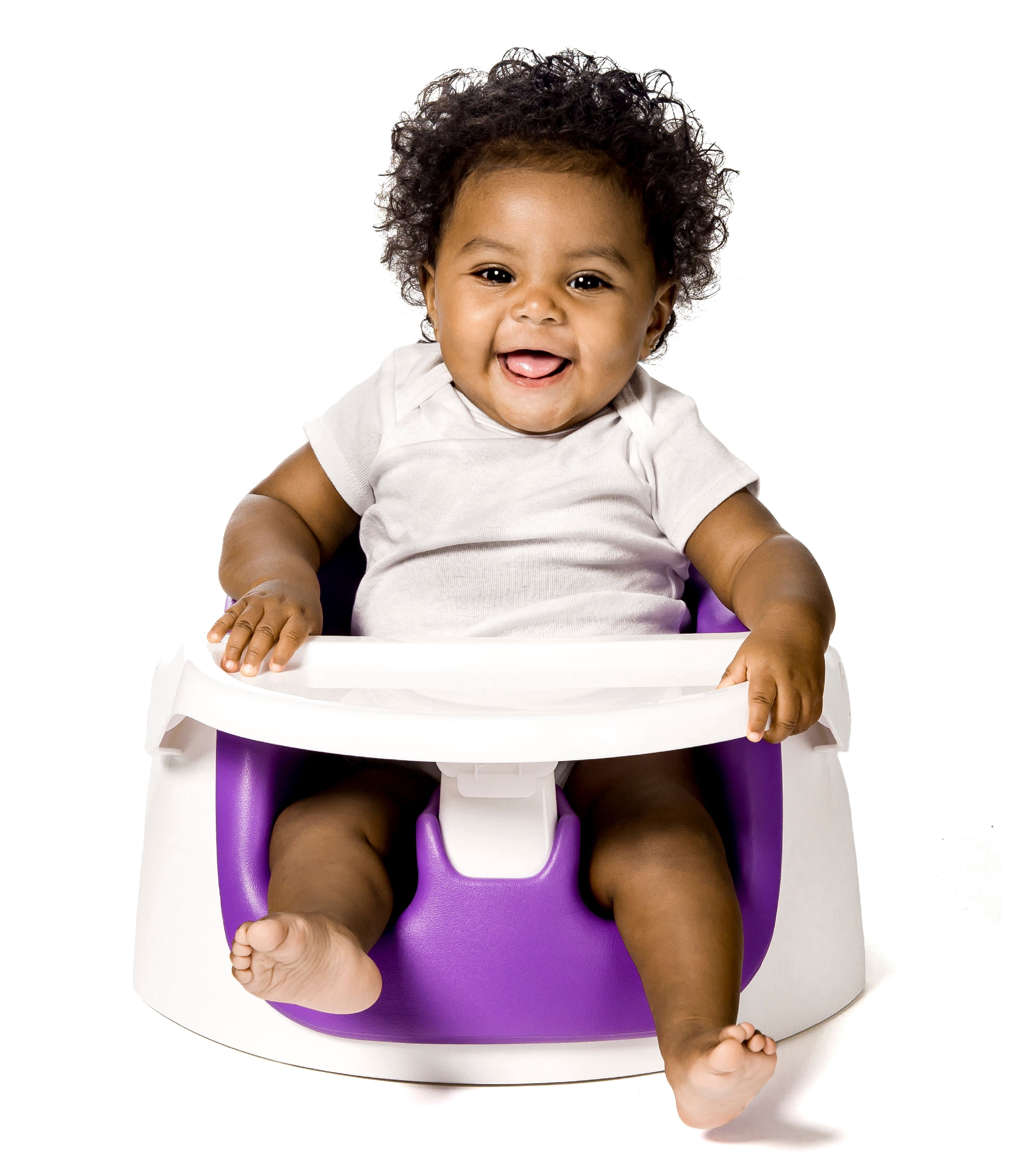 Regalo My Little Booster Seat 2-in-1 with Tray, Easy Clean, Purple, Unisex, Ages 6 to 30 Months, Up to 50 lb