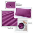 thumbnail image 6 of Clara Clark Plush Solid Decorative Microfiber Square Throw Pillow Cover with Throw Pillow Insert for Couch, Orchid Purple, 16"x16"", 4 Piece Decorative Soft Throw Pillow Set, 6 of 8