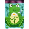 thumbnail image 3 of Briarwood Lane Daisy Frog Summer Burlap Sculpted Garden Flag, 3 of 4