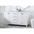 thumbnail image 2 of Elegant Decor VF18960DWH 60 in. Double Bathroom Vanity, White, 2 of 8