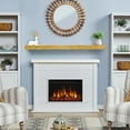thumbnail image 6 of Floating Shelves 60" L Concrete Made Rustic Wall Shelf for Wall Storage & Home Decor, Wall Mounted Display Shelf for Living Room Bedroom Mantelpiece Garage, Faux Walnut Grain, 6 of 10