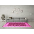 thumbnail image 3 of Ahgly Company Indoor Round Oriental Pink Industrial Area Rugs, 5' Round, 3 of 4