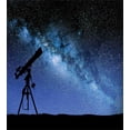 thumbnail image 3 of Galaxy Duvet Cover Set, Telescope Valley Under Starry Night Sky Milky Way Atmosphere Galaxy Astronomy, Decorative 3 Piece Bedding Set with 2 Pillow Shams, King Size, Dark Blue Black, by Ambesonne, 3 of 3